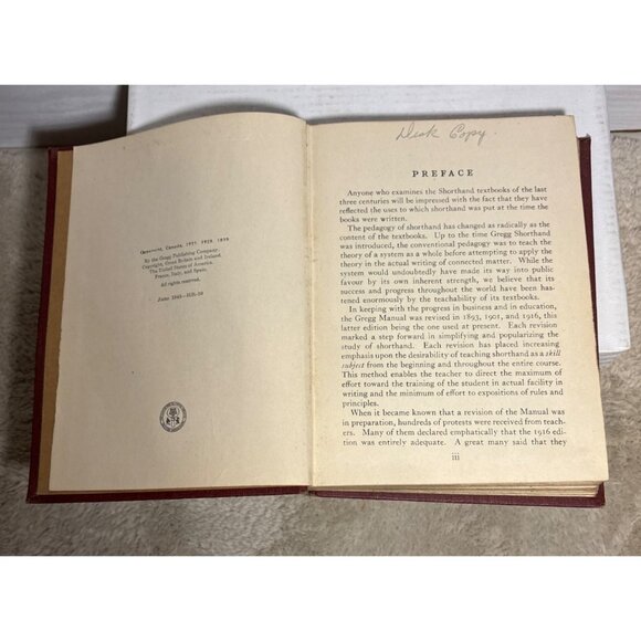 Gregg Shorthand Canadian Anniversary Edition Hardcover Book John Gregg 1945 - Picture 4 of 7